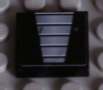 3068bpb0584 - Tile 2 x 2 with Groove with Silver Grille Pattern (Sticker) - Set 8158