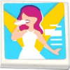 3068bpb0918 - Tile 2 x 2 with Groove with Female Singer in Spotlights Pattern (Sticker) - Set 41093