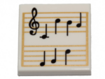 3068bpb1291 - Tile 2 x 2 with Groove with Music Notes Pattern