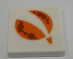 3068bpb1332 - Tile 2 x 2 with Groove with Orange City Mars Exploration Logo Pattern (Sticker) - Set 60228