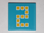 3068bpb1843 - Tile 2 x 2 with Groove with Yellow Digital Number 2 Pattern (Sticker) - Set 41338