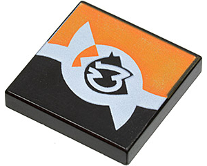 3068bpx8 - Tile 2 x 2 with Groove with SW White and Orange Pattern