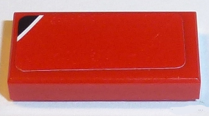 3069bpb0480L - Tile 1 x 2 with Groove with Black Togokahn Pattern, Model Front Left Side (Sticker) - Set 8159