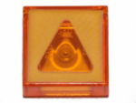 3070bpb130 - Tile 1 x 1 with Groove with Transparent Triangle Pattern