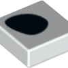 3070bpb218 - Tile 1 x 1 with Groove with Black Dalmatian Spot Pattern