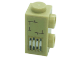 32952pb002 - Brick, Modified 1 x 1 x 1 2/3 with Studs on Side with Gold Bars and Bricks Pattern (Sticker) - Set 71043