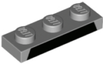 3623pb023 - Plate 1 x 3 with Black Trapezoid Pattern
