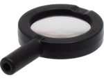 38648c01 - Minifigure, Utensil Magnifying Glass Thick Frame and Hollow Handle with Trans-Clear Lens