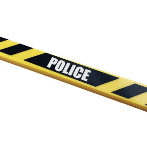 4162pb232 - Tile 1 x 8 with 'POLICE' and Black and Yellow Danger Stripes Pattern (Sticker) - Set 60141