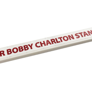4162pb236 - Tile 1 x 8 with Red 'SIR BOBBY CHARLTON STAND' Pattern (Sticker) - Set 10272