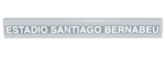 4162pb263 - Tile 1 x 8 with White and Silver 'ESTADIO SANTIAGO BERNABEU' Pattern