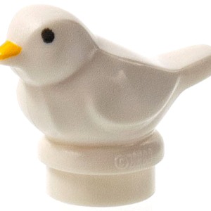 41835pb01 - Bird, Small with Black Eyes and Bright Light Orange Beak Pattern