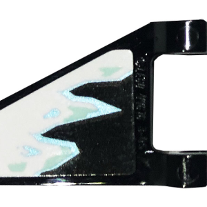 44676pb051 - Flag 2 x 2 Trapezoid with White, Metallic Light Blue, and Light Aqua Ice Pattern 2 (Sticker) - Set 70678