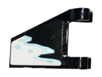 44676pb052 - Flag 2 x 2 Trapezoid with White, Metallic Light Blue, and Light Aqua Ice Pattern 1 (Sticker) - Set 70678