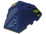 47757pb09L - Wedge 4 x 4 x 1 1/3 Pyramid Center with Stripes and Exo-Force Circuitry Left Pattern G (Stickers) - Set 7703