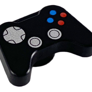 53118pb01 - Minifigure, Utensil Video Game Controller with Silver Directional Pad and Thumbsticks, Blue and Red Buttons Pattern