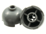 553b - Brick, Round 2 x 2 Dome Top - Blocked Open Stud with Bottom Axle Holder x Shape + Orientation
