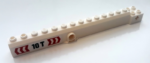 57779pb014 - Crane Arm Outside, Wide with Pin Hole at Mid-Point with Black '10T' and Red and White Arrows Pattern on Both Sides (Stickers) - Set 60233