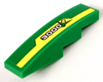 61678pb111L - Slope, Curved 4 x 1 with Yellow Stripe, White '3000' and Ear of Corn Pattern Model Left Side (Sticker) - Set 60223