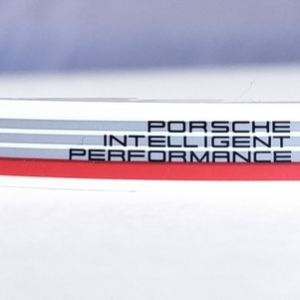 61678pb149R - Slope, Curved 4 x 1 with 'PORSCHE INTELLIGENT PERFORMANCE' Pattern Model Right Side (Sticker) - Set 75887