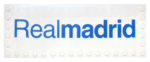 6205pb012 - Tile, Modified 6 x 16 with Studs on Edges with Blue 'Realmadrid' Pattern