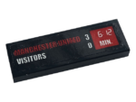 63864pb155 - Tile 1 x 3 with 'MANCHESTER UNITED 3', 'VISITORS 0' and Clock with '6:12 MIN' Pattern (Sticker) - Set 10272