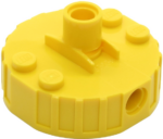 65209c01 - Magnet Brick, Round 4 x 4 x 2 with 3 Pin Holes
