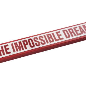 6636pb261 - Tile 1 x 6 with Red 'THE IMPOSSIBLE DREAM' on White Background Pattern (Sticker) - Set 10272