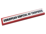 6636pb262 - Tile 1 x 6 with Black 'EUROPEAN CAPITAL OF TROPHIES' on White Background Pattern (Sticker) - Set 10272