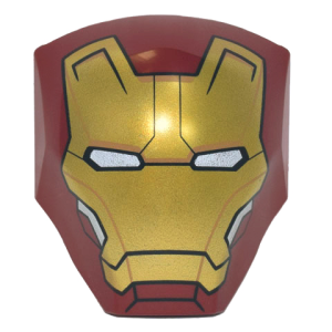 85834pb01 - Large Figure Armor, Smooth with 2 x 2 Round Brick Attachment with Iron Man Gold Face Plate Pattern