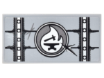 87079pb0386 - Tile 2 x 4 with Metal Lid with Scratches and Blacksmith Emblem Pattern (Sticker) - Set 70627