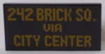 87079pb0530 - Tile 2 x 4 with '242 BRICK SQ. VIA CITY CENTER' Pattern (Sticker) - Set 60154
