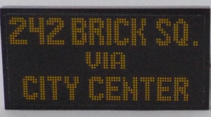 87079pb0530 - Tile 2 x 4 with '242 BRICK SQ. VIA CITY CENTER' Pattern (Sticker) - Set 60154