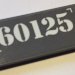 87079pb0548 - Tile 2 x 4 with White '60125' Pattern (Sticker) - Set 60125