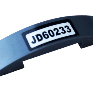 93273pb148 - Slope, Curved 4 x 1 x 2/3 Double with 'JD60233' Pattern (Sticker) - Set 60233