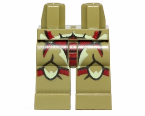 970c00pb0211 - Hips and Legs with Galaxy Squad Buggoid with Dark Red Stripes and Exoskeleton Pattern