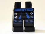 970c00pb0217 - Hips and Legs with Blue Sash, Knee Wrappings, and Straps with Silver Buckles Pattern