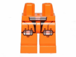 970c00pb0228 - Hips and Legs with Galaxy Squad Armor with Small Light Bluish Gray and White Knee Pads, Four Black Circles and Short Belt Pattern