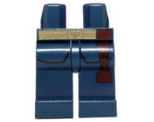 970c00pb0258 - Hips and Legs with Cavalry Gold Belt and Dark Red Sash Pattern