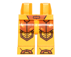970c00pb0571 - Hips and Legs with Orange and Gold Circuitry and Dark Orange Armor, Knee Pads and Boots Pattern