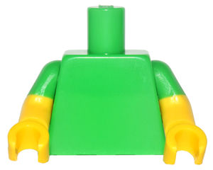 973c76 - Torso Plain / Yellow Arms with Bright Green Short Sleeves Pattern / Yellow Hands