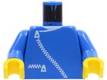 973p0ac01 - Torso Jacket with White Zippers and Neck Pattern / Blue Arms / Yellow Hands