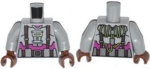 973pb1641c01 - Torso Armor with Suspenders and Utility Belt over Purple Shirt Pattern / Light Bluish Gray Arms / Reddish Brown Hands