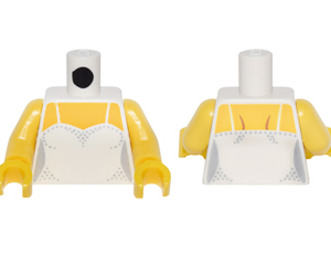 973pb2229c01 - Torso Female Bodice with Thin Straps over Yellow Skin Pattern / Yellow Arms / Yellow Hands