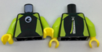 973pb2739c01 - Torso Wetsuit with White Logo, Lime Sides and Silver Zipper with Cord on Back Pattern / Lime Arms / Yellow Hands