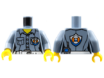 973pb2775c01 - Torso Coast Guard Female Shirt with Buttons, Pockets, White Belt and Badge Pattern / Sand Blue Arms / Yellow Hands