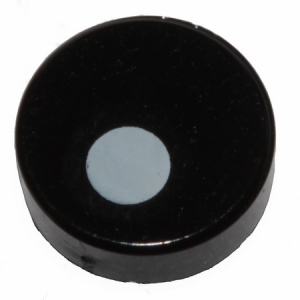 98138pb097 - Tile, Round 1 x 1 with Small White Circle Eye Pupil Offset Pattern