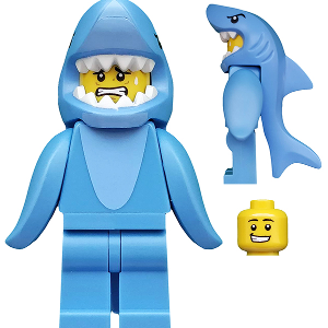 col240 - Shark Suit Guy, Series 15 (Minifigure Only without Stand and Accessories)