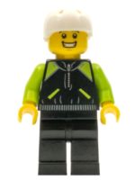 cty0658 - Cyclist - Lime and Black Jacket