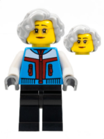 hol280 - Woman, Light Bluish Gray Hair, Dark Azure Coat, Black Legs
